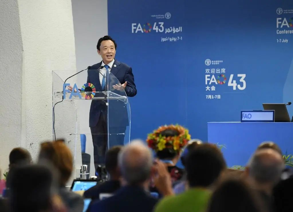 屈冬玉连任联合国粮农组织总干事！