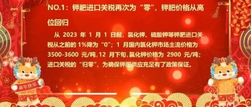 2023年国内外钾肥行业大事top10